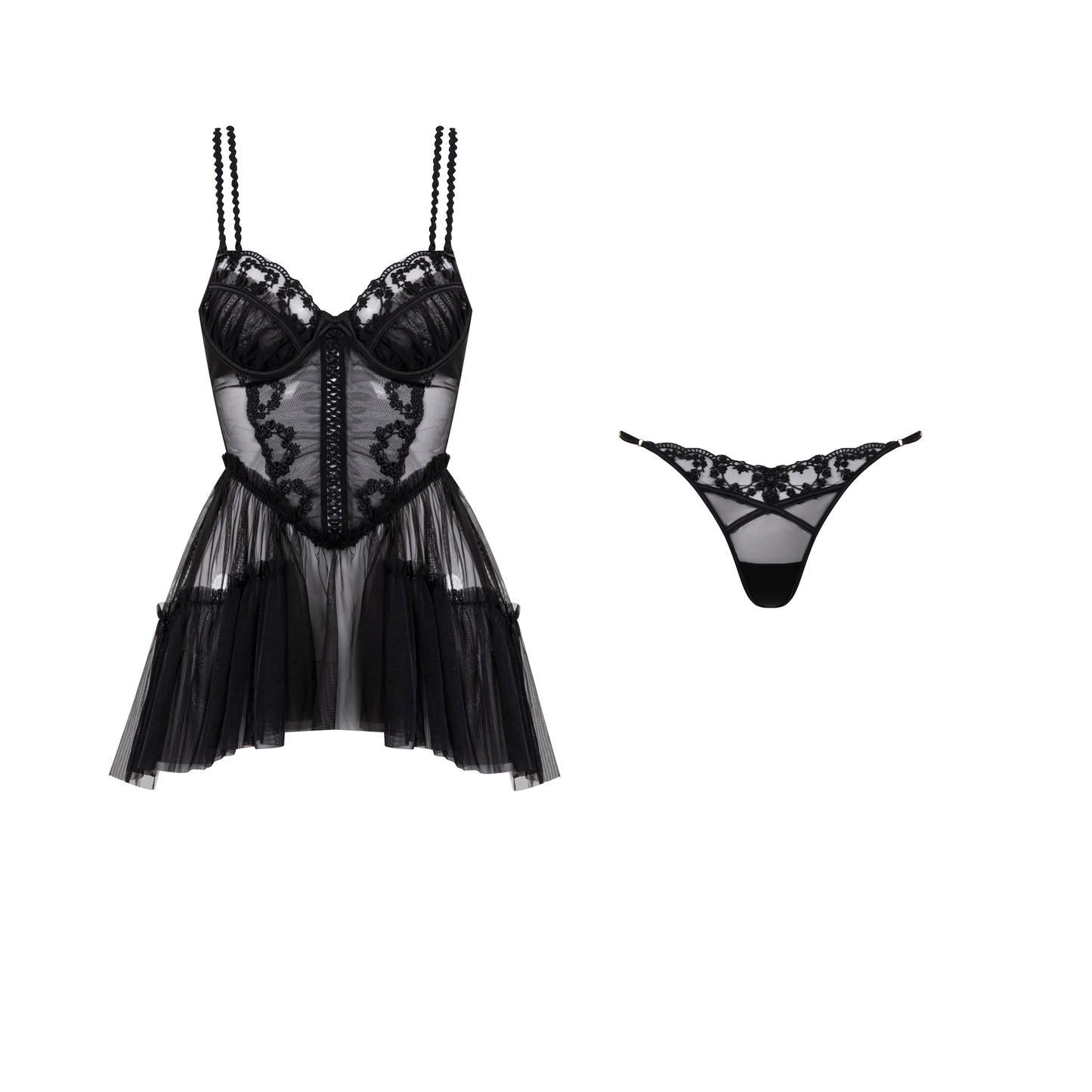 ALBA Lace Babydoll Set