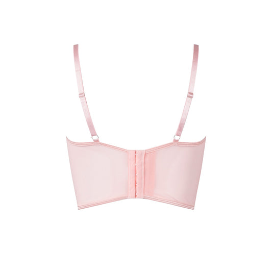 ROSALIE floral embroidered pink corset top