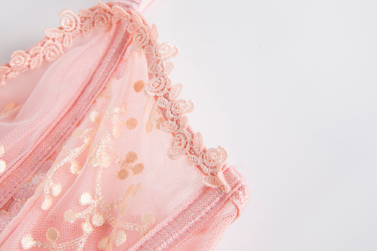 ROSALIE floral embroidered pink corset top