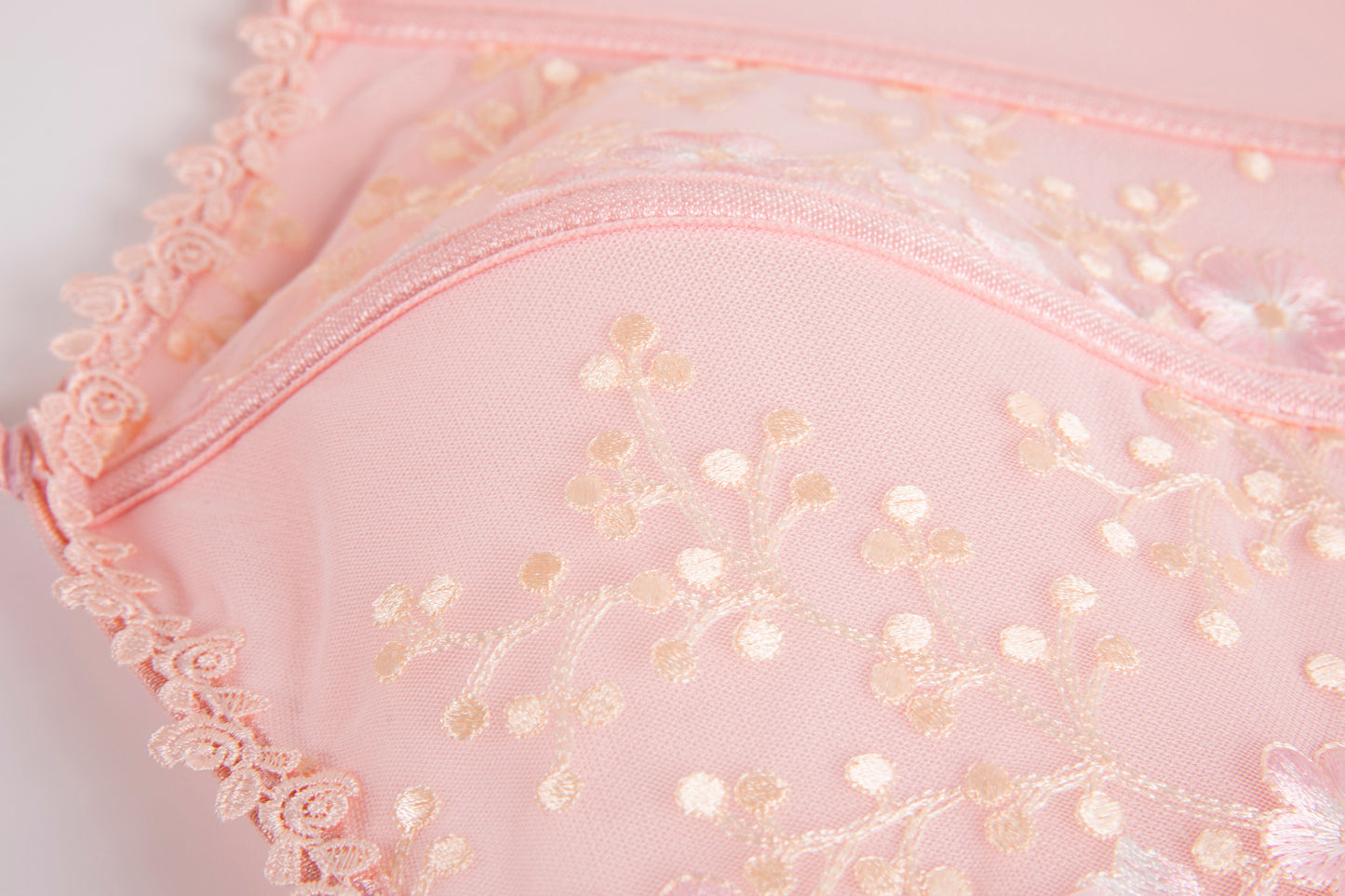 ROSALIE floral embroidered pink corset top
