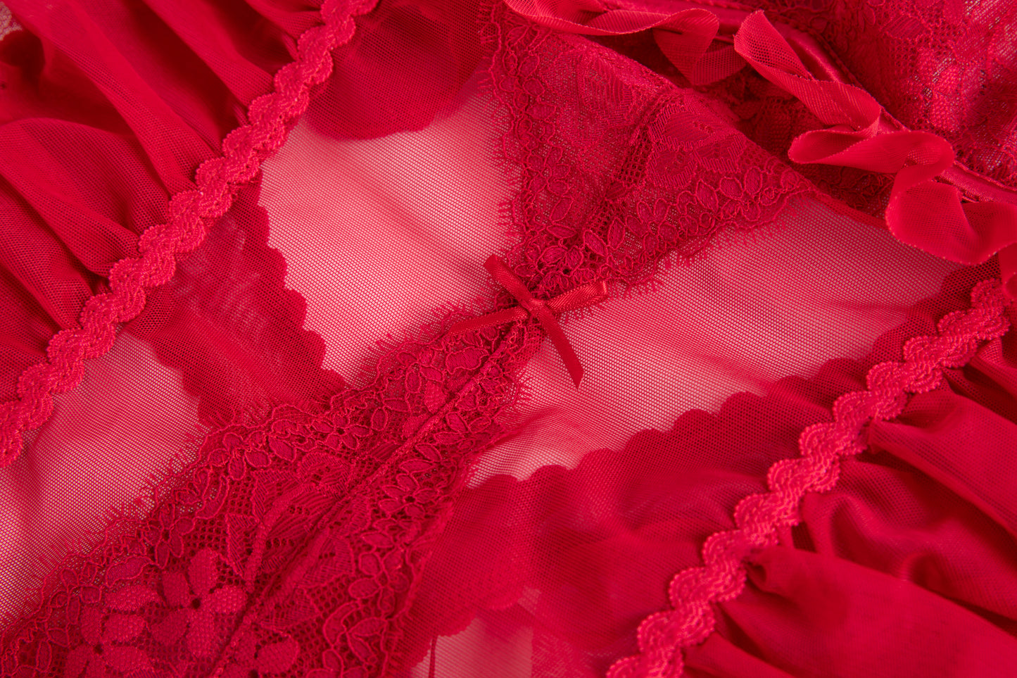 CHERRY BLOSSOM Red Lingerie Set