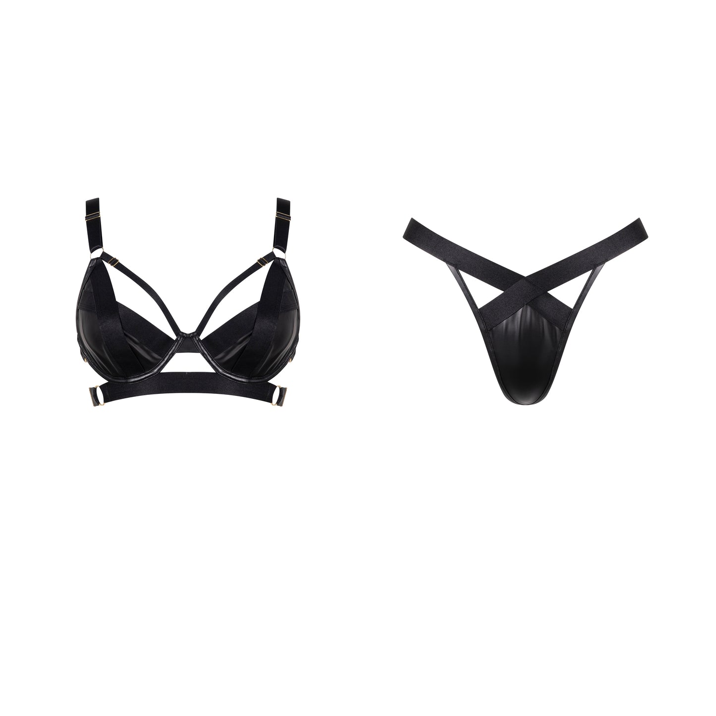 ECLIPSE Black bra & bottom lingerie set