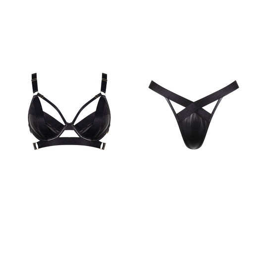 ECLIPSE Black bra & bottom lingerie set